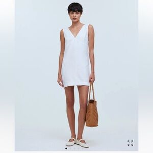 New Madewell The Ariana V-Neck Mini Dress
